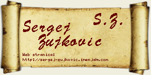 Sergej Žujković vizit kartica